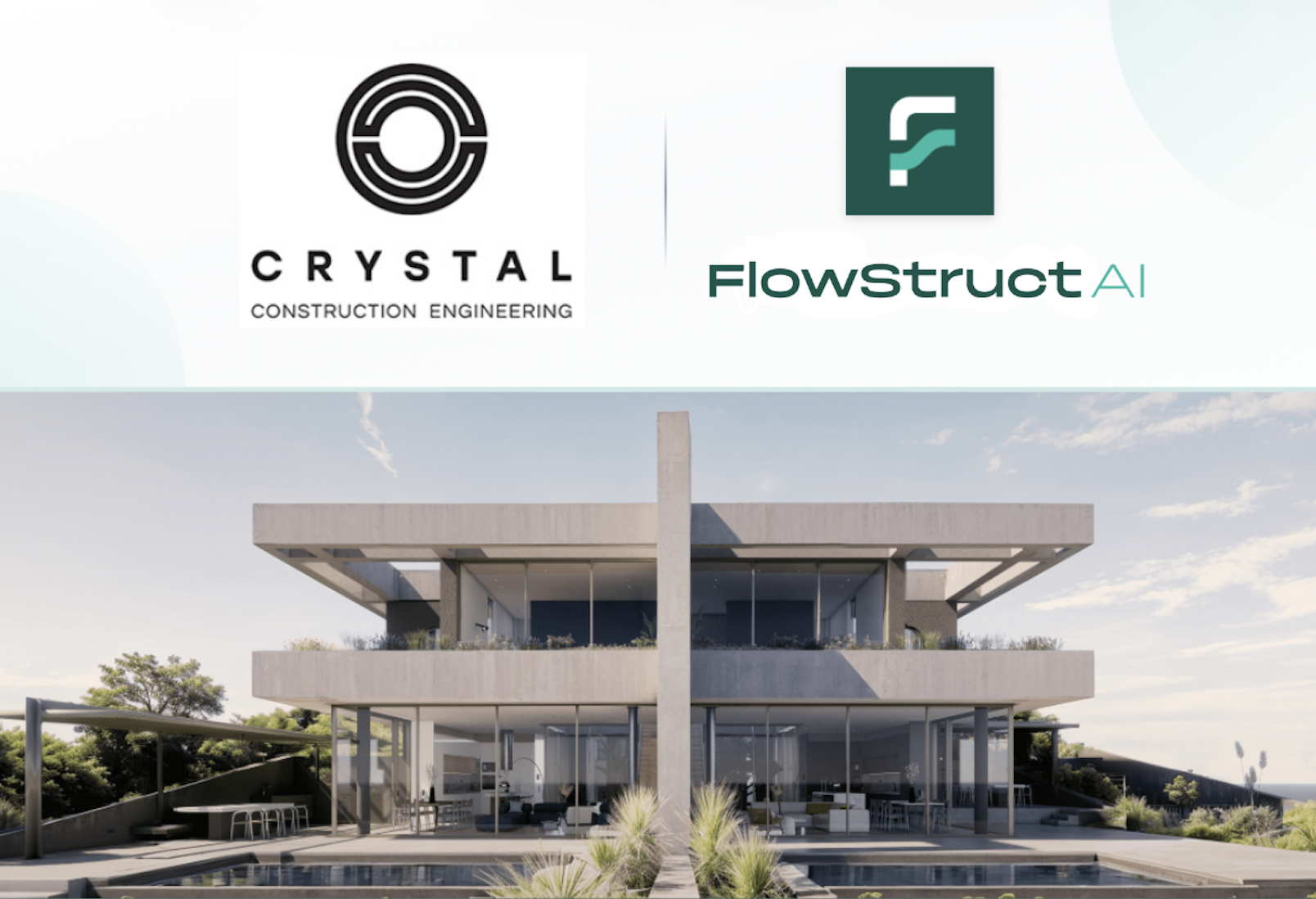 Crystal Construction Engineering and FlowStruct AI partnership announcement
